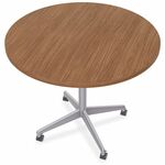 Special-T ZIA Series Hospitality Tables Collection - Round Top - Powder Coated X-shaped Base - Mid-Century Modern Style x 36" Table Top Diameter - 29" Height - Hospitality, Office - Assembly Required - Walnut - High Pressure Laminate (HPL) - Cast Aluminum SCTZIAH39MSWA6