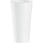 Dart J Cup 24 oz Insulated Foam Cups - 24 fl oz - Round - White - Foam - Coffee, Cappuccino, Tea, Hot Chocolate, Hot Cider, Juice, Soft Drink, Soda, Juice, Smoothie, Water - 20/Bag - 25 / Carton DCC24J16