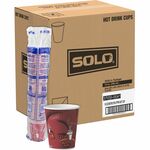 Solo 10 oz Bistro Design Disposable Paper Cups - Bistro - 10 fl oz - Multi - Paper - Beverage, Hot Drink, Cold Drink, Coffee, Tea, Cocoa - 50/Pack - 20 / Carton SCC370SI0041