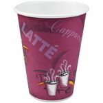 Solo 12 oz Bistro Design Disposable Paper Cups - Bistro - 12 fl oz - Maroon - Paper - Beverage, Hot Drink, Cold Drink, Coffee, Tea, Cocoa - 50 / Pack SCC412SIN0041