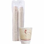 Solo Trophy Plus 8 oz Symphony Insulated Hot/Cold Cups - Symphony - 8 fl oz - Beige - Poly, Polyethylene - Hot Drink, Cold Drink, Coffee, Tea, Cocoa - 100 / Pack SCCX8J8002