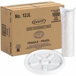 Dart Dart Vented 6-12 oz Hot Cup Lids - Round - Foam, Plastic - White - 1 Carton DCC12JL