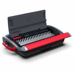 GBC CB15 CombBind Punch/Bind Machine - CombBind - 150 Sheet(s) Bind - 15 Punch - 3.5" Height x 18.1" Width x 11.5" Depth - Black, Red GBC200023
