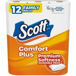 Scott ComfortPlus Toilet Paper - 1 Ply - 173 Sheets/Roll - White - Paper, Plush - 4 / Carton KCC55211CT