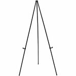 Lorell Presentation Easel - 20 lb Load Capacity - Aluminum, Steel, Metal - Black - For Presentation, Travel - Heavy Duty, Collapsible, Portable, Lightweight, Sturdy, Adjustable, Non-skid Feet - 1 Each LLR43027