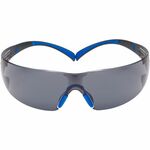 3M SecureFit Protective Eyewear - Eye, Fog, Impact, UVA, UVB, UVC Protection - Polycarbonate - Blue, Black, Gray - Gray Lens - Blue, Gray Frame - Anti-fog, Impact Resistant, Self Adjustable, Snug Fit, Removable, Comfortable, Anti-scratch, Lightweight, Sof MMMSF402SGAFBLU