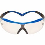 3M SecureFit Protective Eyewear - Eye, Fog, Impact, UVA, UVB, Debris, UVC Protection - Polycarbonate - Blue, Gray - Clear Lens - Anti-fog, Impact Resistant, Self Adjustable, Snug Fit, Removable, Comfortable MMMSF401XSGAFBL