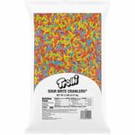 Green Rabbit Sour Brite Crawlers Gummy Worms - Orange, Lime, Cherry, Lemon, Strawberry, Grape - 5 lb - 1 GRR20900023