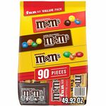 Green Rabbit M&M Lovers Fun-Size Variety Pack - Milk Chocolate, Peanut, Peanut Butter - Individually Wrapped, Gluten-free - 90 Pieces/Bag - 1 Carton GRR22002630