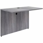 Lorell Weathered Charcoal Laminate Desking - 29.5" Height x 42" Width x 24" Depth, 1" Thickness Top - Finish: Weathered Charcoal - Weathered Charcoal, Laminate Table Top - Laminated, Cam Lock, Durable, Grommet, Modesty Panel, Privacy Panel - For Office -  LLR69529