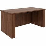 Lorell Essentials 60" Sit-to-Stand Desk Shell - 49" Height x 60" Width x 29" Depth, 1" Thickness Top - Finish: Walnut, Laminate - Walnut, Laminate Table Top - Laminated, Cam Lock, Durable, Grommet, Cord Management, Modesty Panel, Privacy Panel, Adjustable LLR69640