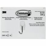 Command Adhesive Hanging Utensil Strips - 40 Hooks - 8 oz (226.8 g) Capacity - Reusable - 1.6" Height x 0.8" Width - Adhesive - Small - Wire Hook - for Painted Surface, Wood, Tile - Plastic, Metal - Clear, Transparent - 40 / Pack - TAA Compliant MMM17067CLRS40N