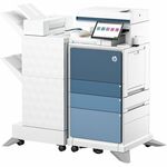 HP LaserJet Enterprise 6800zfw+ Wired & Wireless Laser Multifunction Printer - Color - Copier/Fax/Printer/Scanner - 84 ppm Mono/84 ppm Color Print - 1200 x 1200 dpi Print - Automatic Duplex Print - Up to 100000 Pages Monthly - Color Flatbed, CIS, ADF Scan HEW6QN38A
