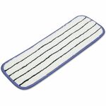 SKILCRAFT&reg; Easy Scrub Flat Mop Pad - 18" Length - Bleach-safe - MicroFiber - Blue - 10 / Box NSN5749448