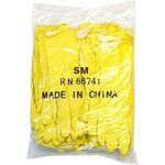ProWorks Latex Flock Lined 16 Mil Glove Yellow Small Bulk Pack - 16 mil Thickness x 12" Glove Length - Animal Fat, Chemical Protection - Small Size - Neoprene Latex - Yellow - Fish Scale Grip, Flock-lined, Chemical Resistant, Fat Resistant - For Dishwashi HOSGRFYSM1B