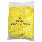 ProWorks Latex Flock Lined 16 Mil Glove Yellow X-Large Bulk Pack - 16 mil Thickness x 12" Glove Length - Animal Fat, Chemical Protection - X-Large Size - Neoprene Latex - Yellow - Fish Scale Grip, Flock-lined, Chemical Resistant, Fat Resistant - For Dishw HOSGRFYXL1B