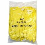ProWorks Latex Flock Lined 16 Mil Glove Yellow Medium Bulk Pack - 16 mil Thickness x 12" Glove Length - Animal Fat, Chemical Protection - Medium Size - Neoprene Latex - Yellow - Fish Scale Grip, Flock-lined, Chemical Resistant, Fat Resistant - For Dishwas HOSGRFYMD1B