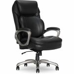 Serta Cosset Big & Tall Executive Chair - Black Seat Color - Black Back Color - High Back - 5-star Base - Black - Memory Foam, Bonded Leather - 1 Each SRJ48964