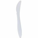 karat Knife Med-weight/White - Knife - Knife - Restaurant, Cafeteria - Polypropylene Plastic - White - 10 / Carton KRTU2006W