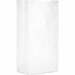 AJM #4 White Paper Grocery Bags - #4 - Bleached Kraft - Paper - Grocery, Supplies - Recycled - 500 / Carton AJMWB04NP5CES