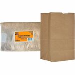 AJM #20 Squat Kraft Paper Grocery Bags - #20 - Natural Kraft - Paper - Grocery, Supplies - Recycled - 500 / Carton AJMSQ40NP5CES