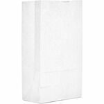 AJM #12 White Paper Grocery Bags - #12 - Bleached Kraft - Paper - Grocery, Supplies - Recycled - 500 / Carton AJMWB12NP5CES