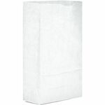 AJM #6 White Paper Grocery Bags - #6 - Bleached Kraft - Paper - Grocery, Supplies - Recycled - 500 / Carton AJMWB06NP5CES