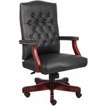 Boss Chair - Wood Frame Material - Black - 1 Each BOP905BK