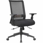 Boss Mesh Task Chair, Black - Plush, Foam Seat Material - Mesh Back Material - 5-star Base - Black - Mesh - Armrest - 1 Each BOP6568BK