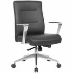 Boss Modern Conference Chair - Black - Armrest - 1 Each BOP8886ALAMBK