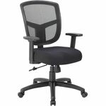 Boss Mesh Task Chair - High Density Foam (HDF) Seat Material - Mesh Back Material - 5-star Base - Black - Mesh, Fabric - Armrest - 1 Each BOP6022