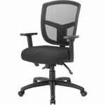 Boss Contract Mesh Task Chair - High Density Foam (HDF) Seat Material - Mesh Back Material - 5-star Base - Black - Mesh, Fabric - Armrest - 1 Each BOP6023