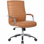 Boss Ribbed Executive Conference Chair - Caramel - 1 Each BOP696CRBCML