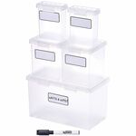 Bostitch Storage Case - Stackable - Clear - 5 / Set BOS23234