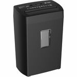 Business Source 5.5-Gallon Bin Cross-cut Shredder - Cross Cut - 12 Per Pass - for shredding Paper, Staples, Credit Card - P-4 - 5.50 gal Wastebin Capacity - Black BSN70131