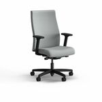HON Ignition 2.0 Upholstered Back Task Chairs - Gray Seat Color - Vinyl Seat Material - Black Back Color - Vinyl Back Material - Black Frame Color - Plastic Frame Material - High Back - 5-star Base - Gray - Vinyl - Armrest - 1 Each HONI2U2ASX39NTK
