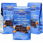 Green Rabbit Ghirardelli Dark Chocolate Sea Salt Caramel Squares - Dark Chocolate Sea Salt Caramel - Individually Wrapped - 1 Carton GRR30001023