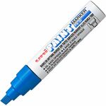 uni&reg; PX-30 uni-Paint Broad-Line Markers - Broad, Bullet, 8 mm, Chisel Marker Point - Blue Ink - Oil Based - White Metal, Aluminum Barrel - Acrylic Tip - Multipurpose - 1 Each UBC63733EA