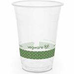 Vegware PLA Cold Cups - 16 fl oz - Clear, Green - Polylactic Acid (PLA) - Cold Drink, Cold, Dessert, Salad - 1000 / Carton VEGR500YG