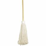 SKILCRAFT&reg; Deck Swab Mop - Cotton Yarn Head - Wood Handle - 4-ply, Fast-drying - Natural - 1 Each NSN2248726