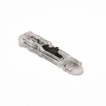 SKILCRAFT&reg; Clam Clip Dispenser - Small - 20 Sheet Capacity - for Paper - Removable, Reusable - Clear - Stainless Steel - 1 Dozen NSN3926964