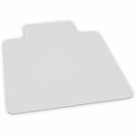 SKILCRAFT&reg; Biobased Chair Mat for Carpet - Chair, Floor, Office, Home, High Pile Carpet - 60" Length x 46" Width x 0.220" Thickness - Rectangular - Polymer - Clear - 1 Each NSN6568318