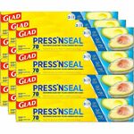 Glad Press'N Seal Multipurpose Wrap - 11.80" Width x 71.10 ft Length - Leak Proof, BPA Free, Microwave Safe, Airtight - Plastic - Frosted Clear - 12 / Carton CLO70441CT