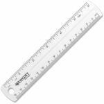 Westcott Shatterproof Plastic Ruler - 6" Length - 1/16 Graduations - Metric Measuring System - Plastic - Transparent, Clear - 12 / Box ACM45016BX
