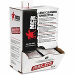 MCR Safety Lens Cleaning Towelettes - For Lens, Glass, Plastic, Goggle, Face Shield, Glasses, Safety Glasses - Anti-fog, Anti-static, Pre-moistened, Silicone-free - White - 100 Wipes/Box - 10 / Carton - TAA Compliant MCSLCTCT