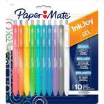 Paper Mate InkJoy Gel Pens - 0.7 mm Pen Point - Retractable - Assorted Ink - Gel-based - Writing, Home, Journaling - 10 / Pack PAP2226119