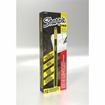 Sharpie Peel-Off Paper China Markers - Erasable - Black Ink - Pigment-based - Glass - 12 / Dozen SAN2229060