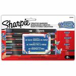 Sharpie Creative Markers - Earth Tone Ink - Water Based, Acrylic Based - Glass, Art, Coloring - 5 / Pack SAN2209909