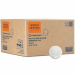 World Centric 12oz-22oz Clear Cold Cup Lids - Round - Polylactic Acid (PLA) - Clear - 50/Pack - 20 / Carton WORCULCS12F