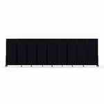 Screenflex Portable Partitions Full Motion Room Dividers - 9 Panels - 25.1 ft Width x 90" Height - Steel Frame - Fabric, Polyester - Black - 1 Each SCXFSH769BDX
